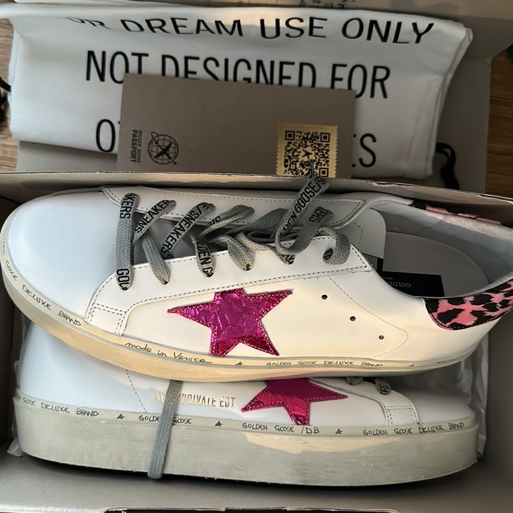 golden goose Nordstrom edition size 41 11 pink star hi star